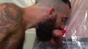 BROMO: Masturbating and inked jock Stephen Harte