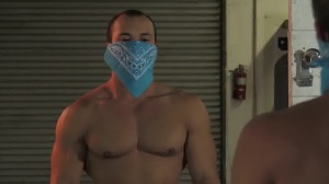 Rimming next to inked american jock Leon Lewis