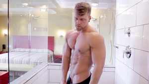 Maskurbate: Flex with Brad nailed rough in the shower