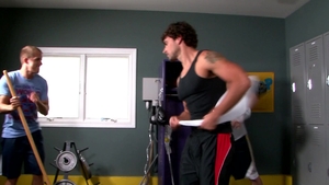 Next Door Buddies: Locker Room Horseplay Ensues