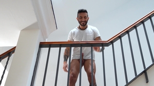 Catching Johnny Stroking His Cock